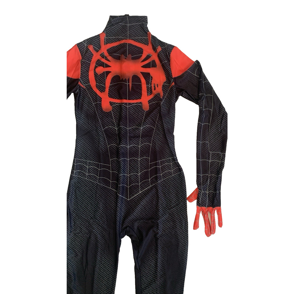 Spiderman Sz M Into the SpiderVerse Miles Jumpsuit Adult/Kids Cosplay Costume - Picture 13 of 16